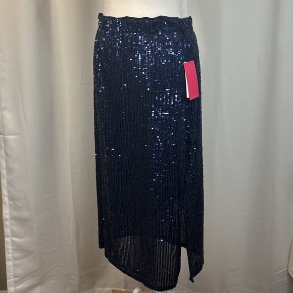 Vince Camuto Navy Sequined Midi Pencil Skirt- NWT- S - Picture 9 of 15